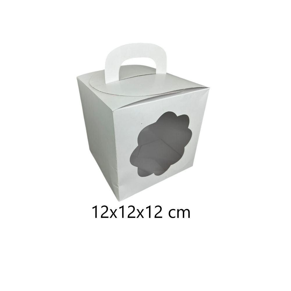 CAJA POSTRE LINEA BLANCA DE 12 CM