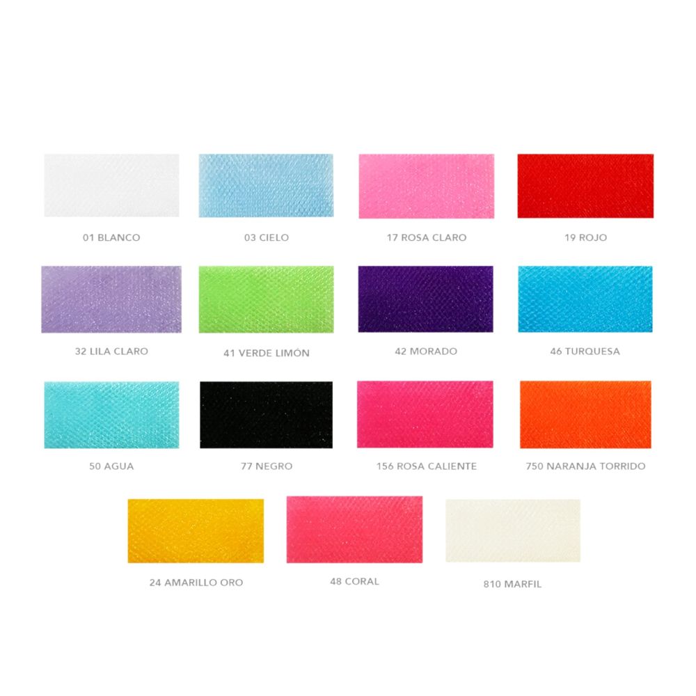 [0800004TUL001] TULLE COMEX 15CM ROLLO 22.85M X 146MM V.COLORES