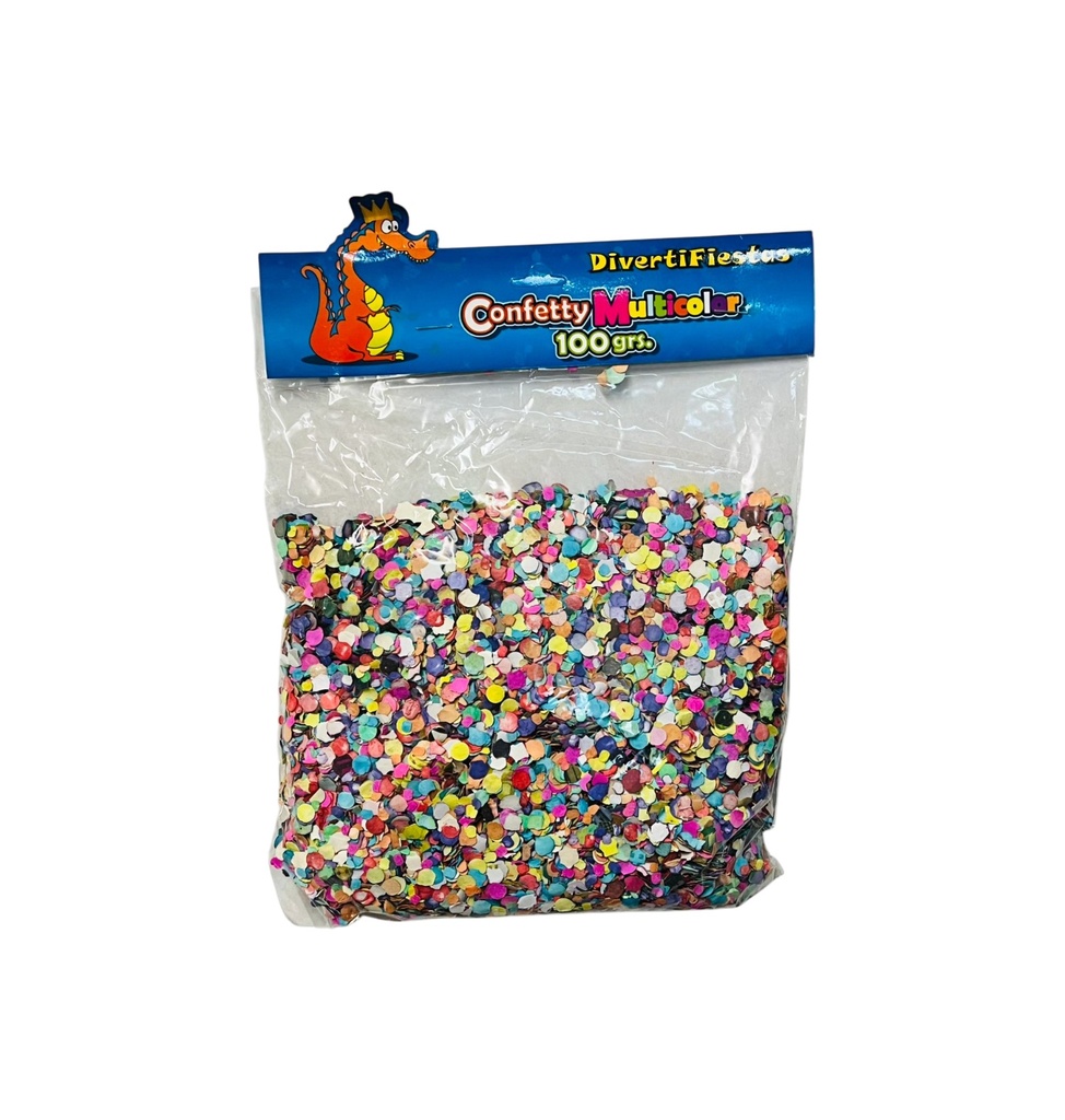 CONFETTI MULTICOLOR  100 GMS.