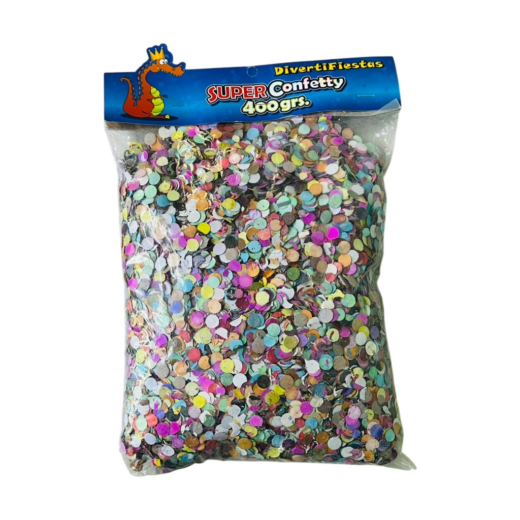 [7502249501810] SUPER CONFETTY MULTICOLOR 400 GRS DIVERTIFIESTA