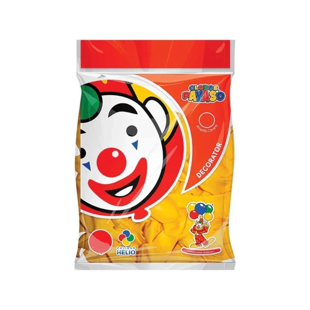 [7501060413746] GLOBO DEC.BOLSA 50PZA #9 AMARILLO CAN
