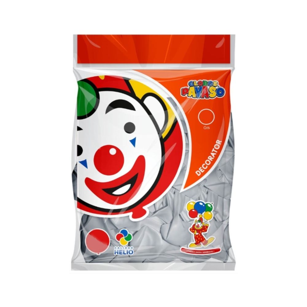GLOBO DEC.BOLSA 50PZA #9 GRIS