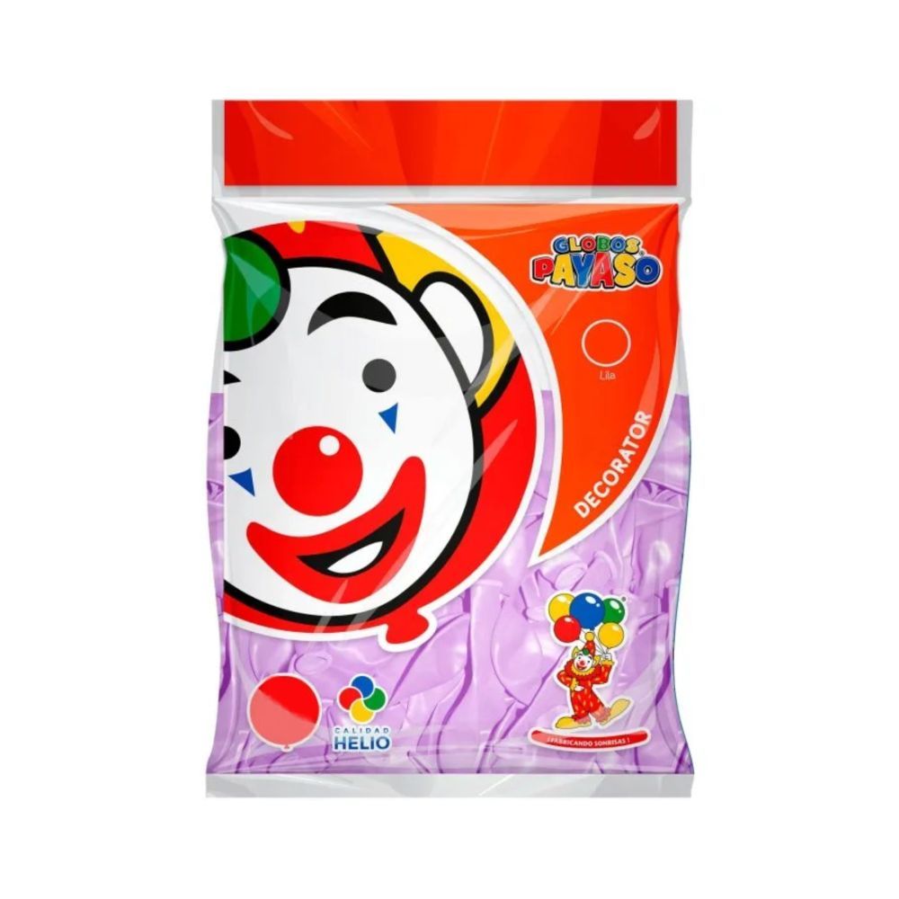 GLOBO DEC.BOLSA 50PZA #9 LILA