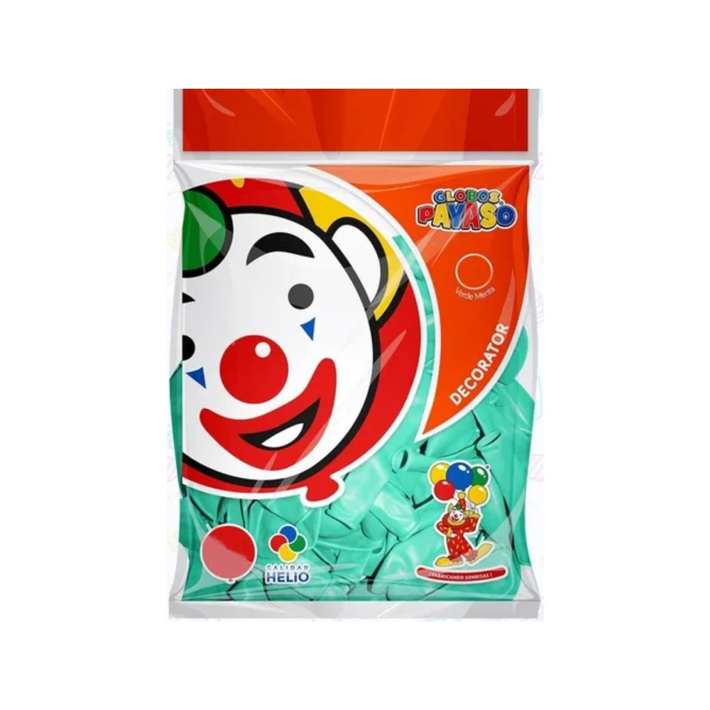GLOBO DEC.BOLSA 50PZA #9 MENTA
