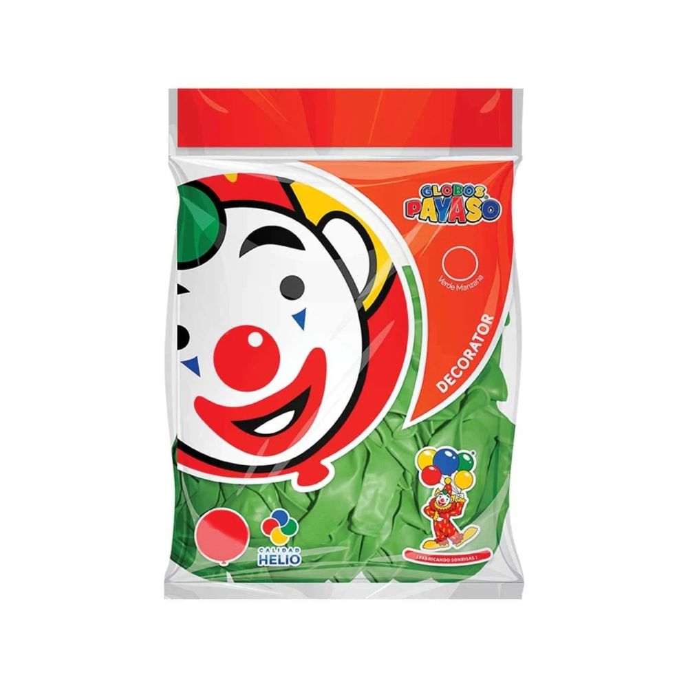 GLOBO DEC.BOLSA 50PZA #9 VERDE MANZANA