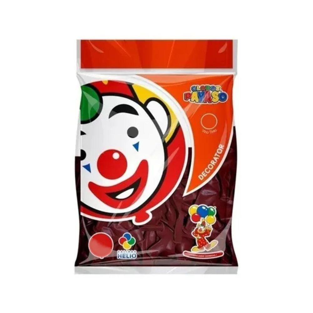 GLOBO DEC.BOLSA 50PZA #9 VINO TINTO