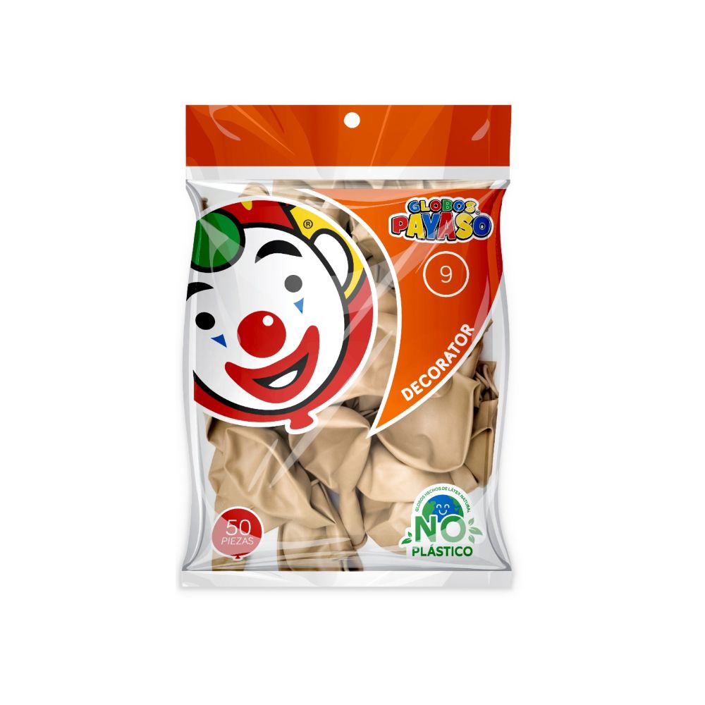 GLOBO DEC. PAYASO #9 VINTAGE SEPIA C/50PZA