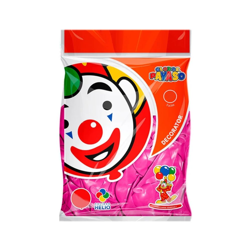 [7501060415122] GLOBO DEC.BOLSA 100PZA #12 FUCSIA