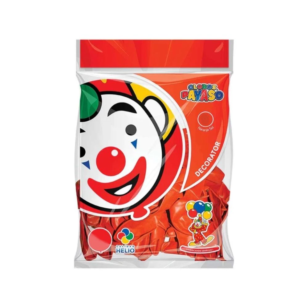 [7501060402054] GLOBO DEC.BOLSA 100PZA #12 NARANJA SOL