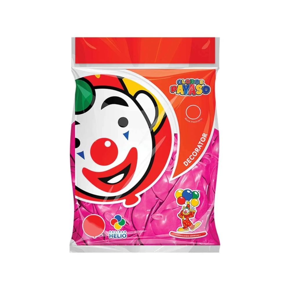 GLOBO DEC.BOLSA 100PZA #12 ROSA MEXICANO