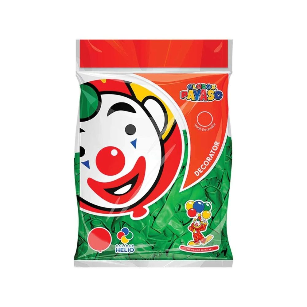 [7501060402139] GLOBO DEC.BOLSA 100PZA #12 VDE ESMERALDA