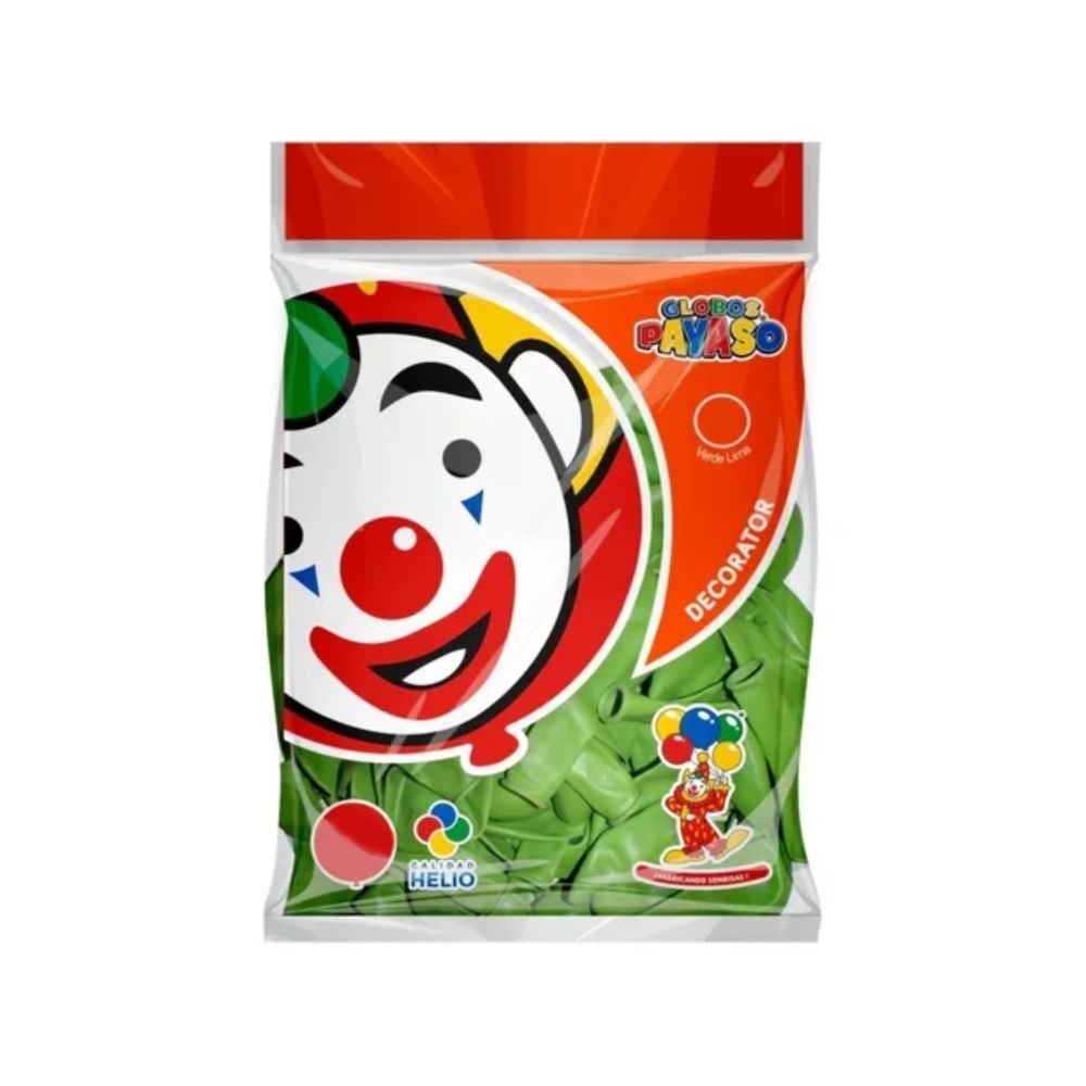 [7501060415931] GLOBO DEC.BOLSA 100PZA #12 VERDE LIMA