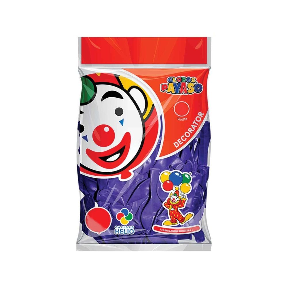 [7501060402146] GLOBO DEC.BOLSA 100PZA #12 VIOLETA