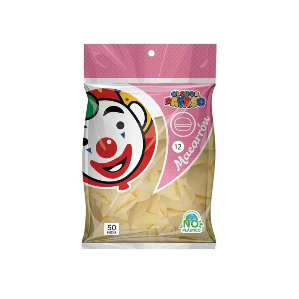 [FAB451700] GLOBO DEC. BOLSA 50PZA   #12 MACARRON  VAINILLA