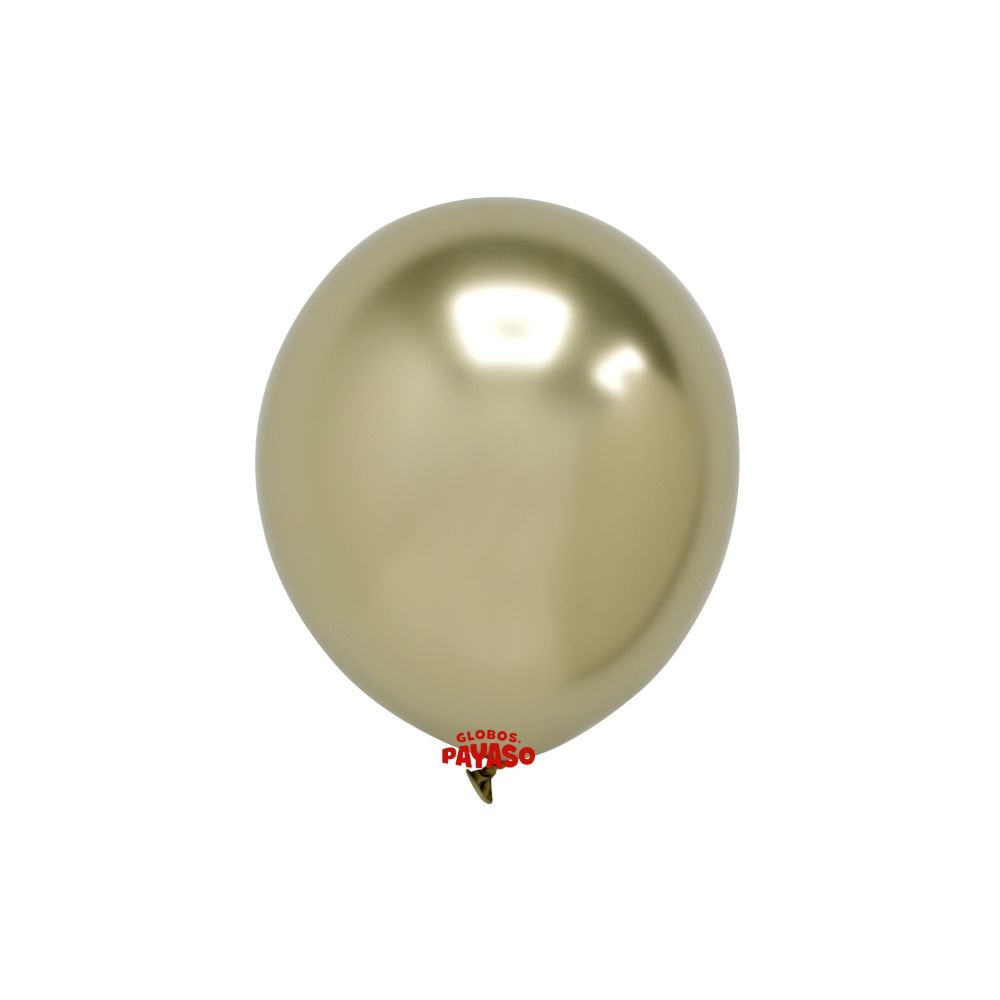 GLOBO PAYASO PLATINUM #12 C/25PZAS DORADO