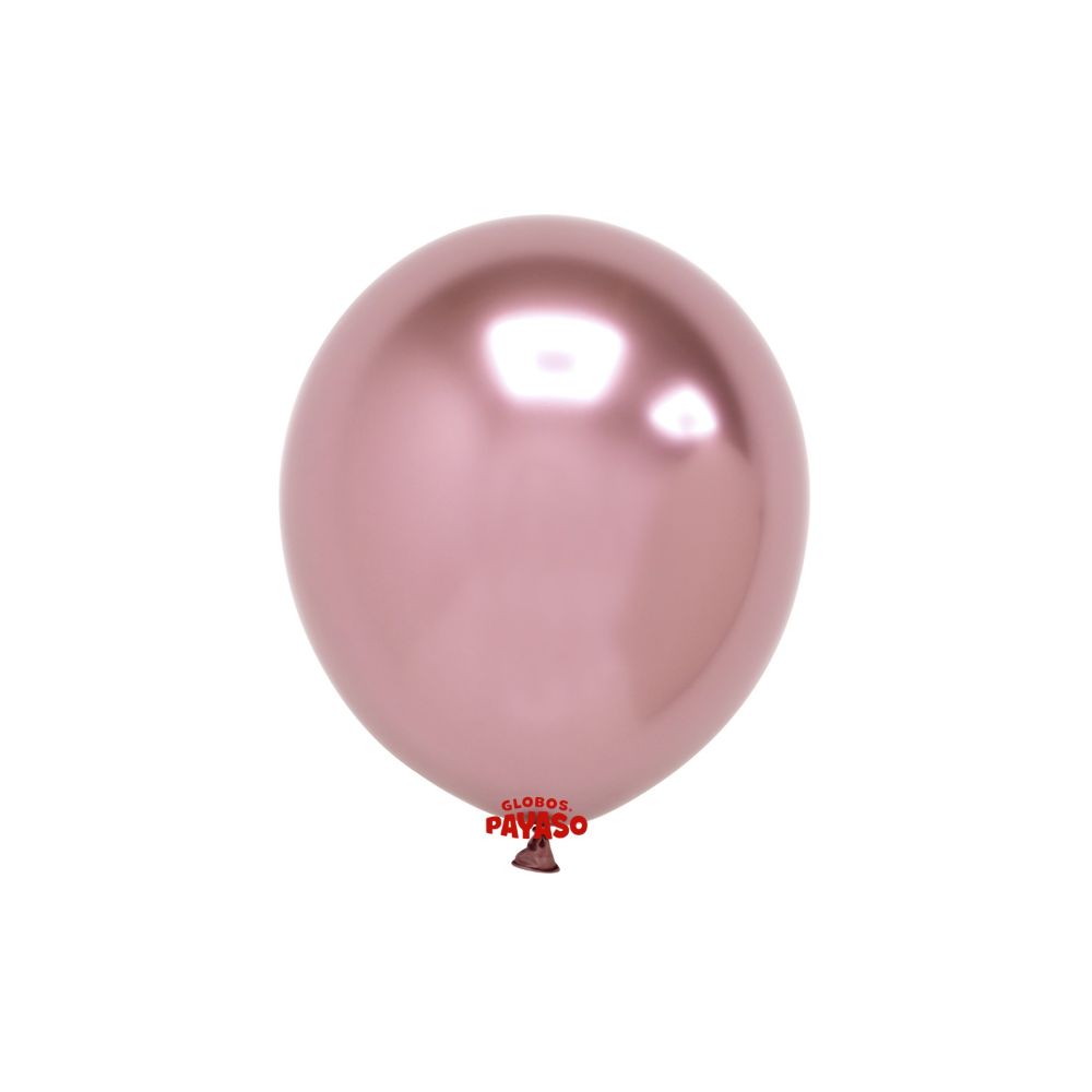 GLOBOS PAYASO PLATINUM #12 C/25 PZAS  ROSE GOLD