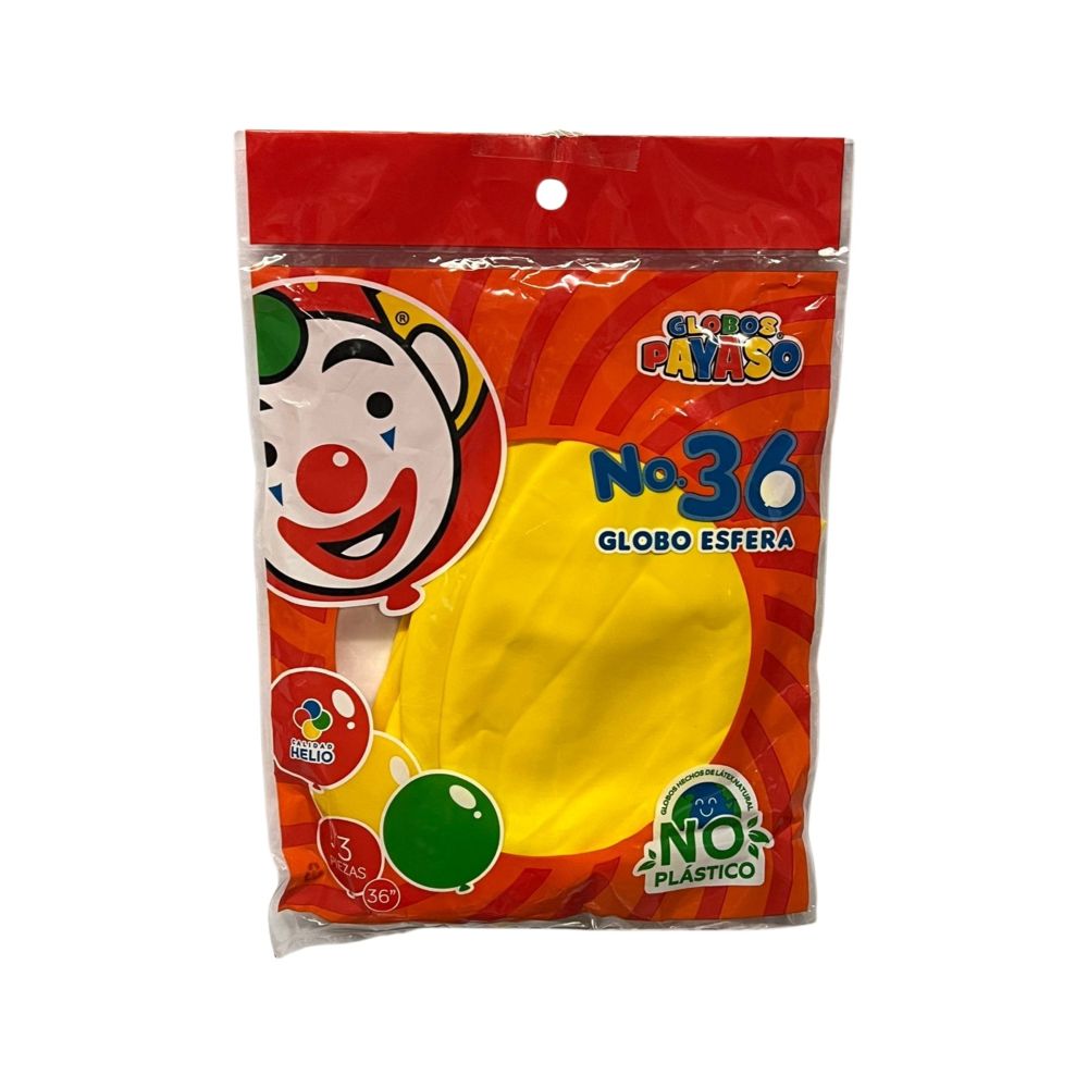 [7501060429679] GLOBO DEC.BOLSA 3PZS #36 AMARILLO