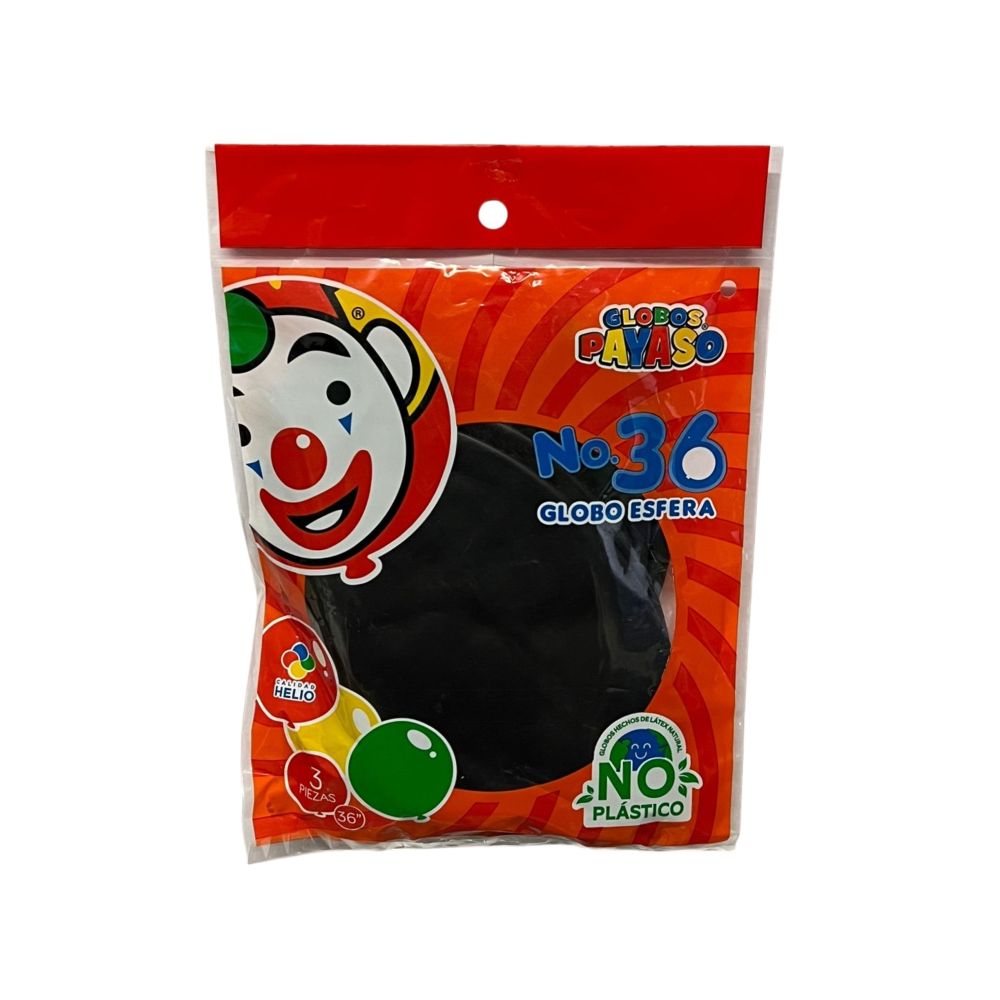 GLOBO DEC. BOLSA 3PZS #36 NEGRO