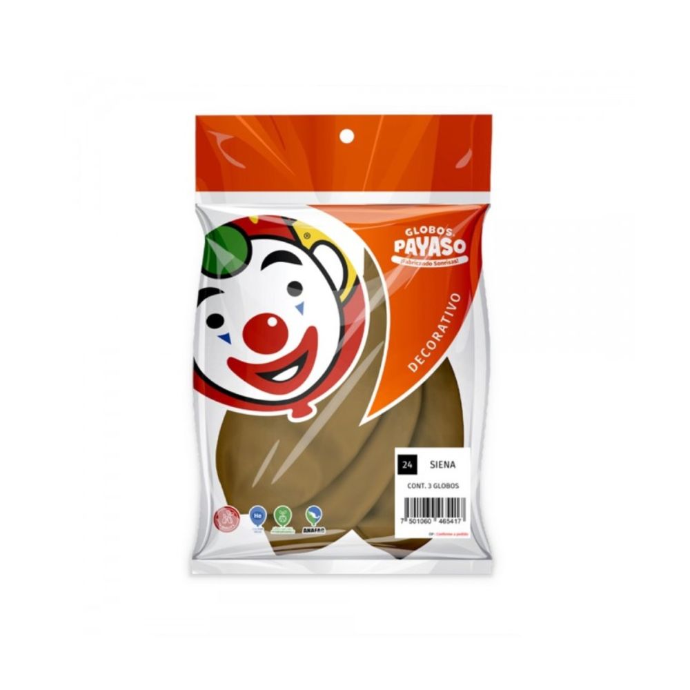 [FAB465417] GLOBO PAYASO DECORATIVO SIENA #24 /3PZ