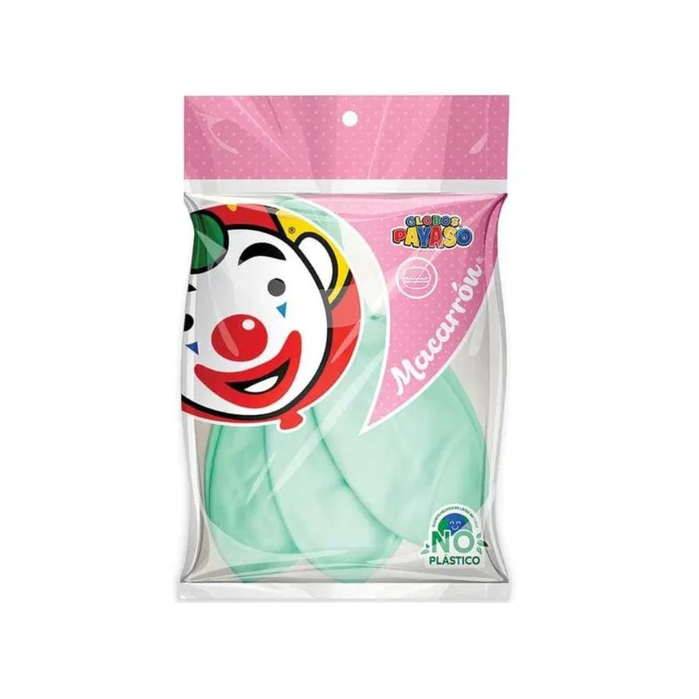 [FAB451786] GLOBO DEC.BOLSA MACARRON MENTA N*24 C/3