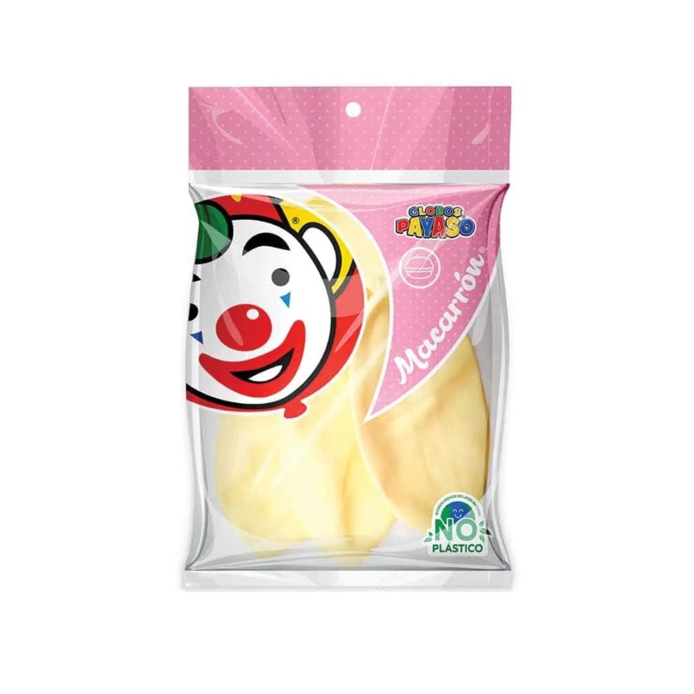 [FAB451762] GLOBO DEC.BOLSA MACARRON VAINILLA N*24 C/3