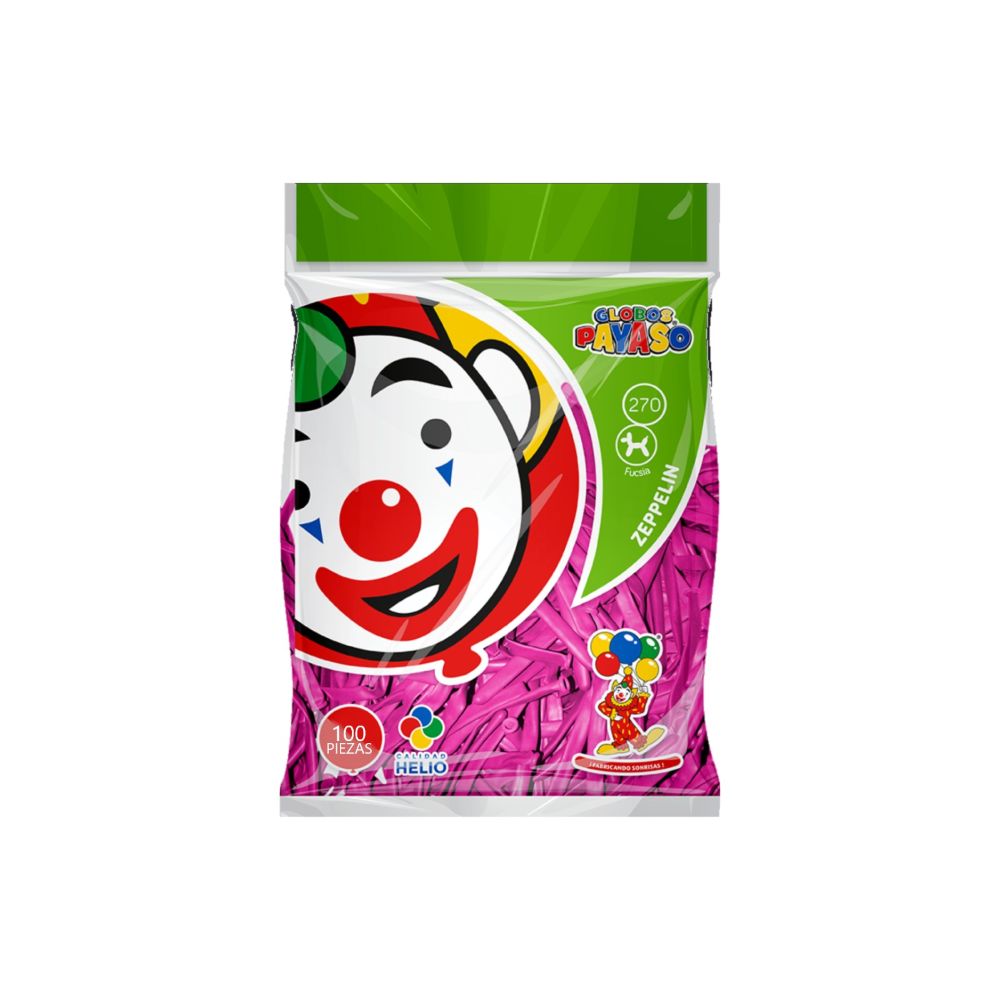 [7501060406274] GLOBOS ZEPELLIN NO.270 C/100PZA FUCSIA