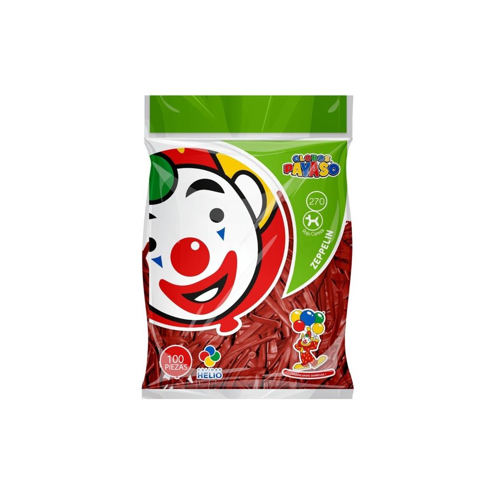 [7501060417317] GLOBO ZEPELLIN N270 C/100 ROJO CEREZA