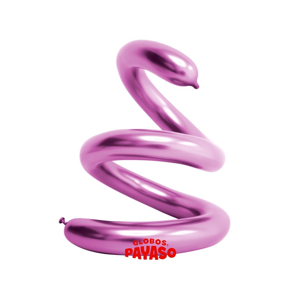 [FAB402672] GLOBO PAYASO ZEPPELIN PLATINUM ROSA BOLSA C/50