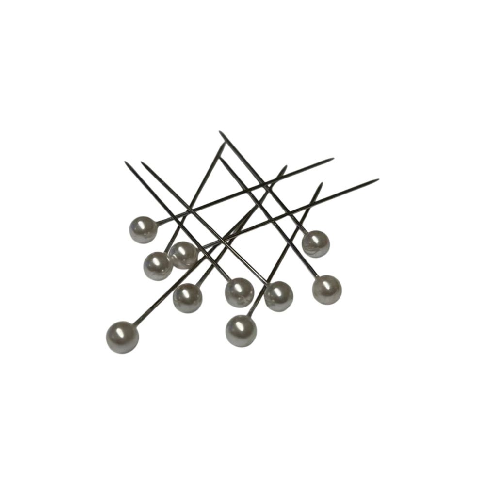 [SAC0960] CORSAGE PINS BLANCO 2" C/144PZ