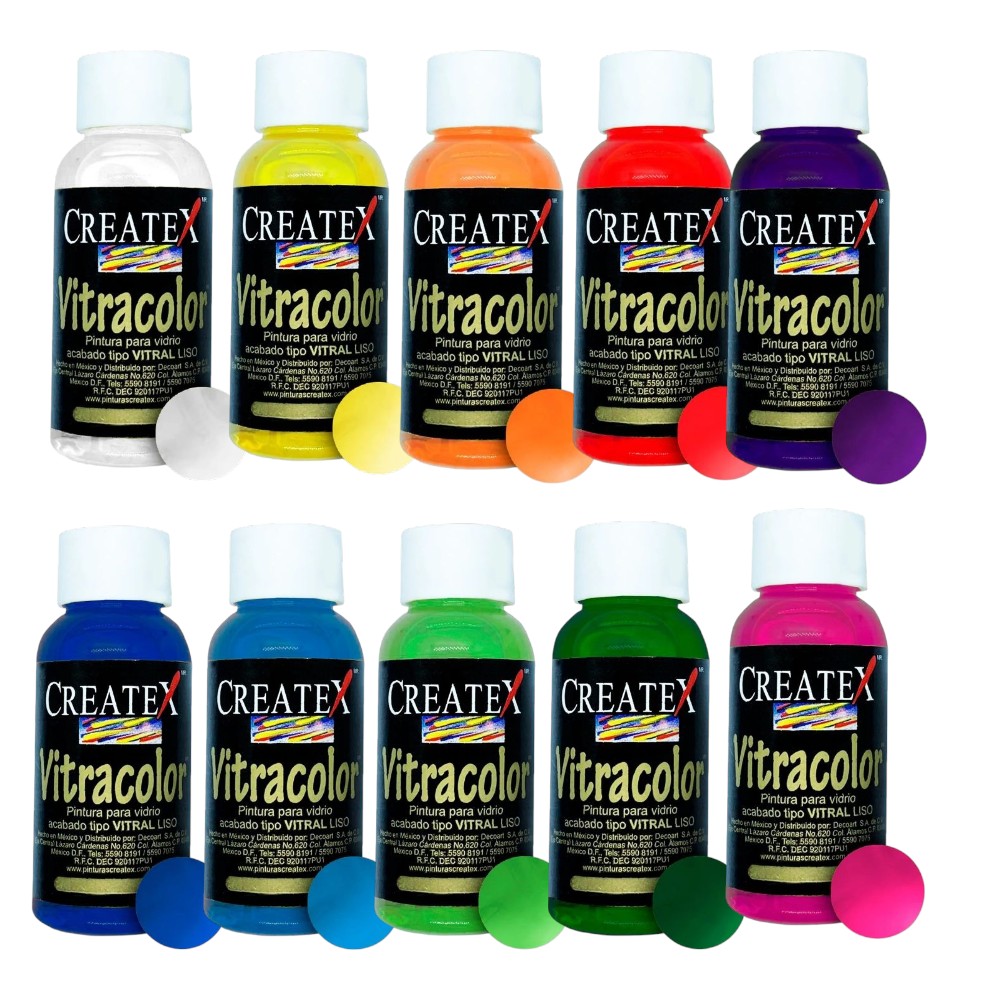 PINTURA CREATEX VITRAL LISO/RUGOSO 40ML
