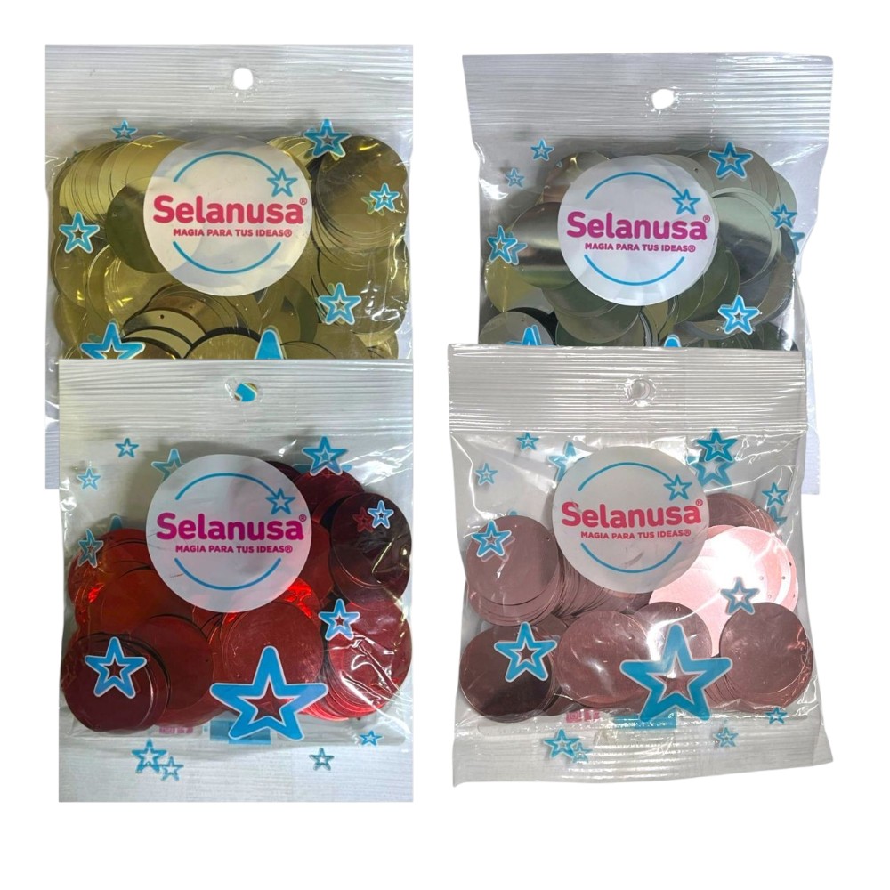 LENTEJUELON MULTICOLOR #28 HOYO CHICO 50GRS