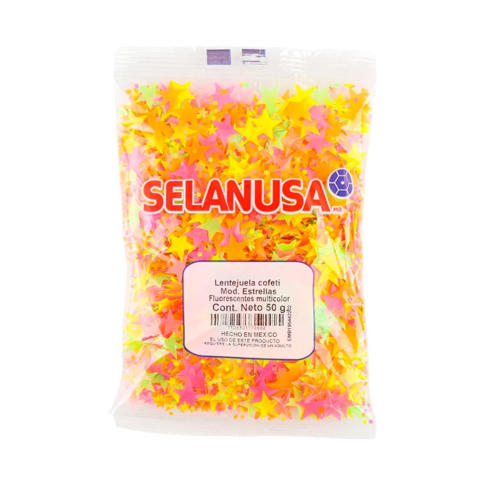 [SEDPORLEN202] LENTEJUELA CONFETI COL. FLUORESCENTE MULTICOLOR