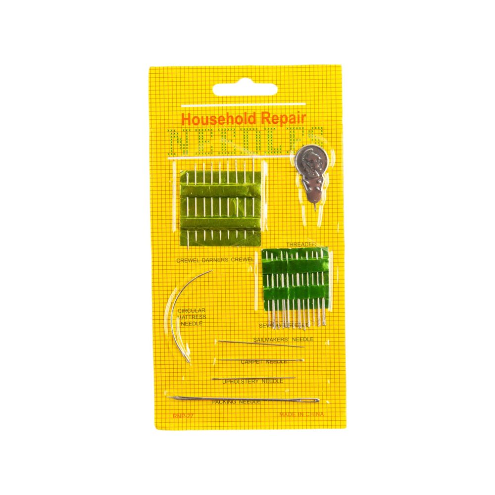 AGUJA HOUSEHOLD CARTERA C/26 + ENSARTADOR