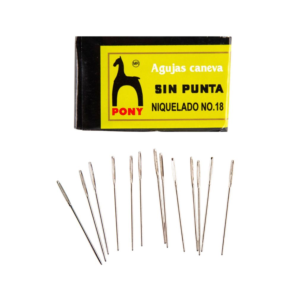 AGUJA CANEVA PONY SIN PUNTA #18 C/25 PZS