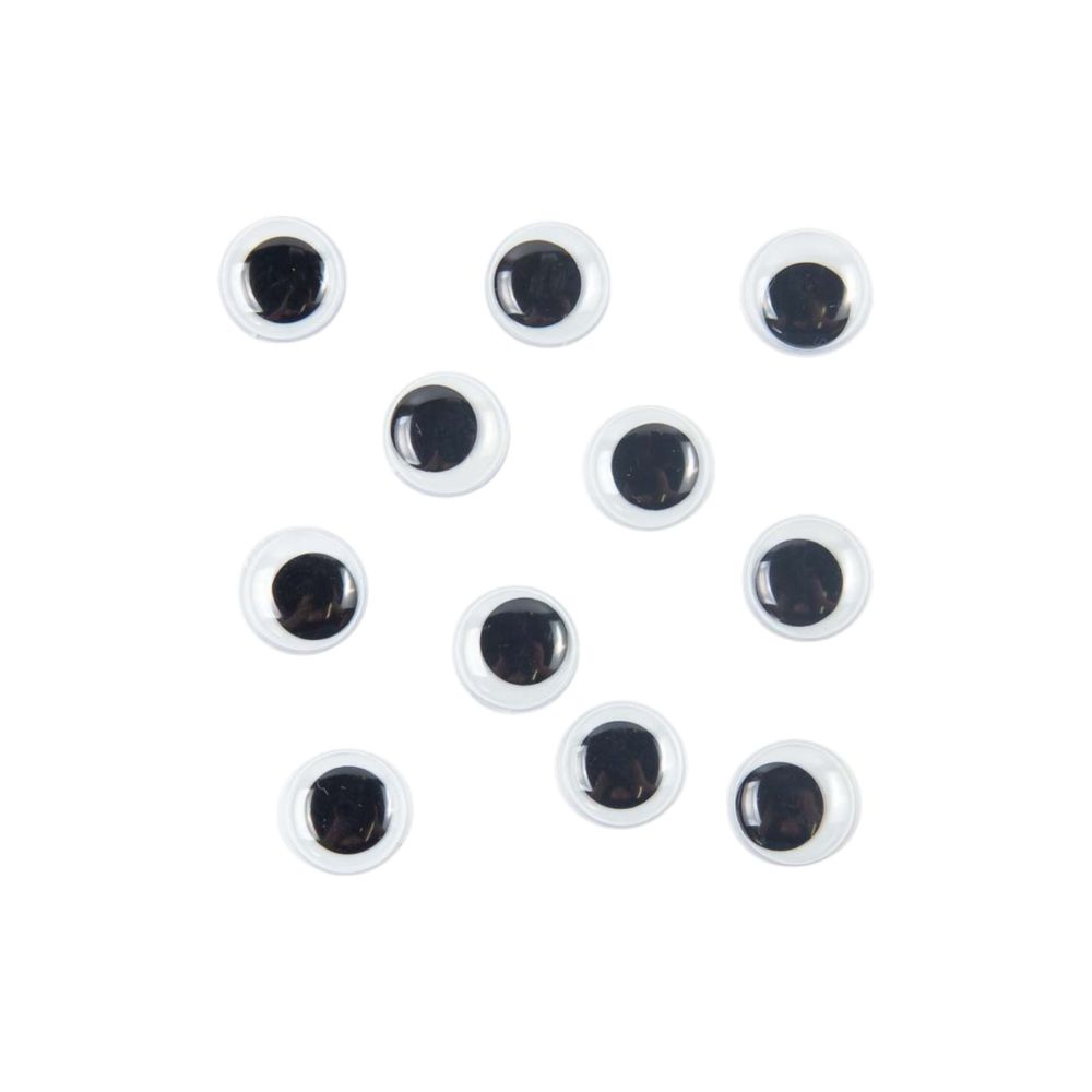 OJO MOVIBLE REDONDO C/PUPILA NEGRA #22MM