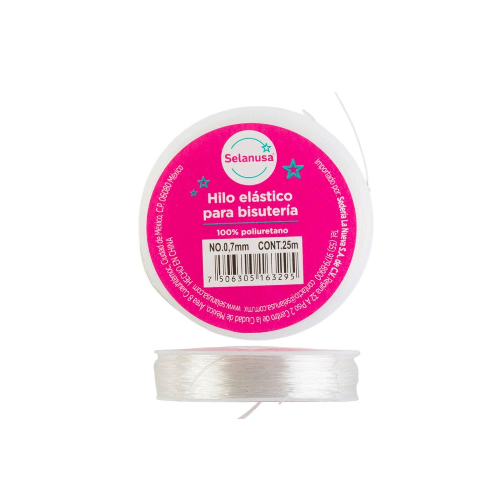 HILO ELASTICO TRANS. #.7MM 25 MTS 038996