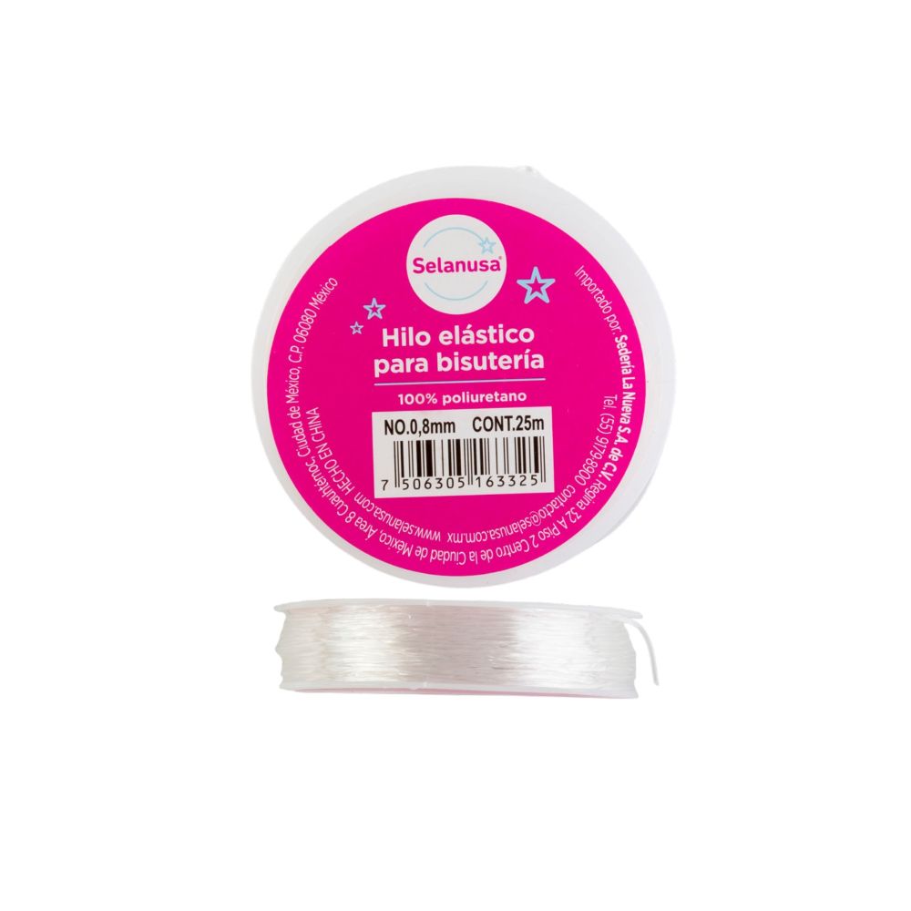 HILO ELASTICO TRANS. #.8MM 25 MTS 038663
