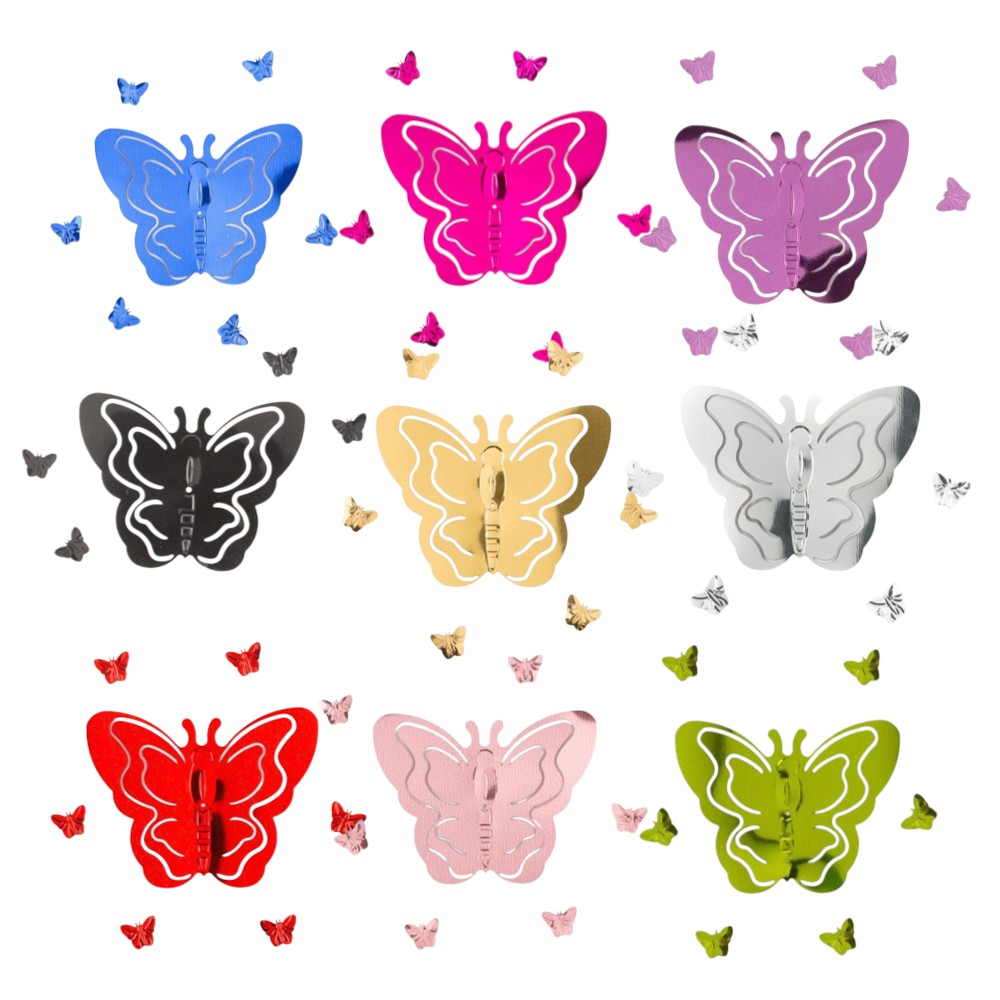 LENTEJUELA HOYO CHICO MET MARIPOSA CALADA MIX