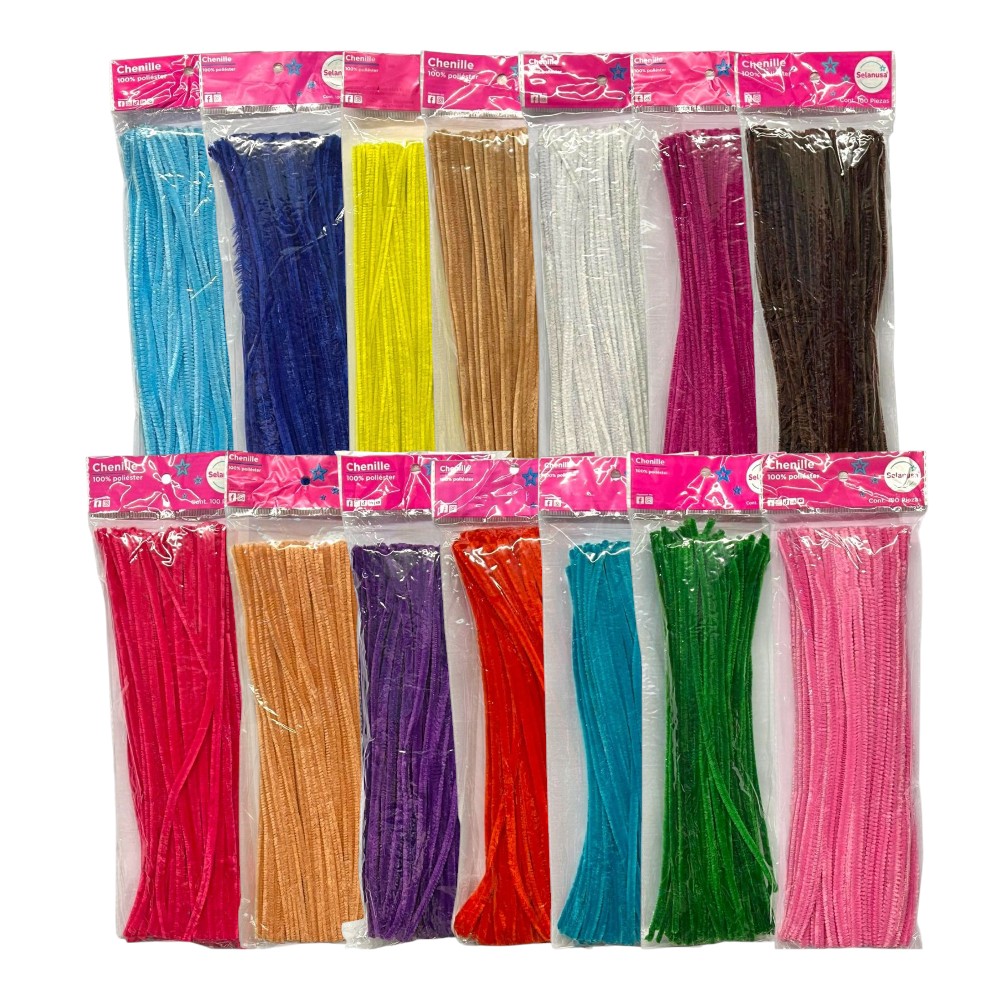 LIMPIAPIPAS CHENILLE PAQ. C/100