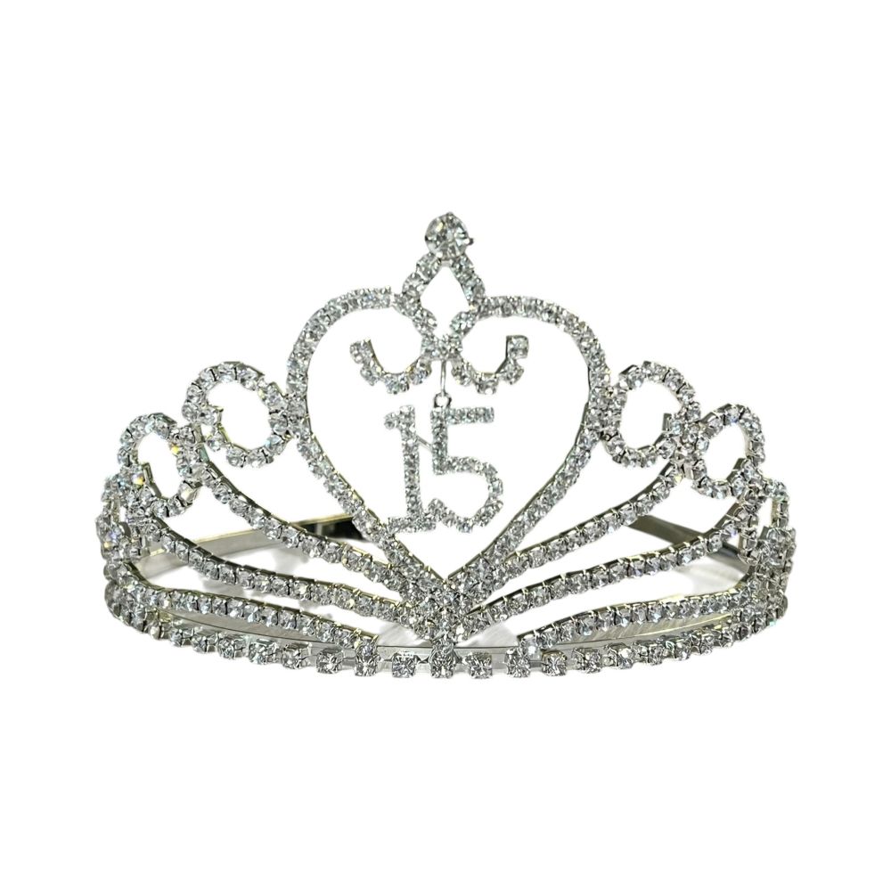 TIARA 15 AÑOS 3" CRISTAL