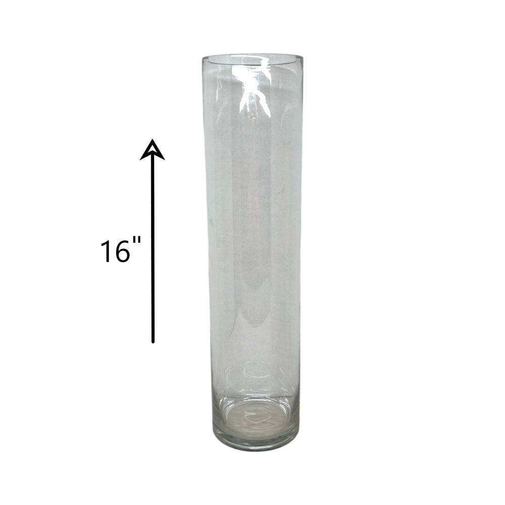 VIDRIO FLORERO NATURALS CILINDRO 16"