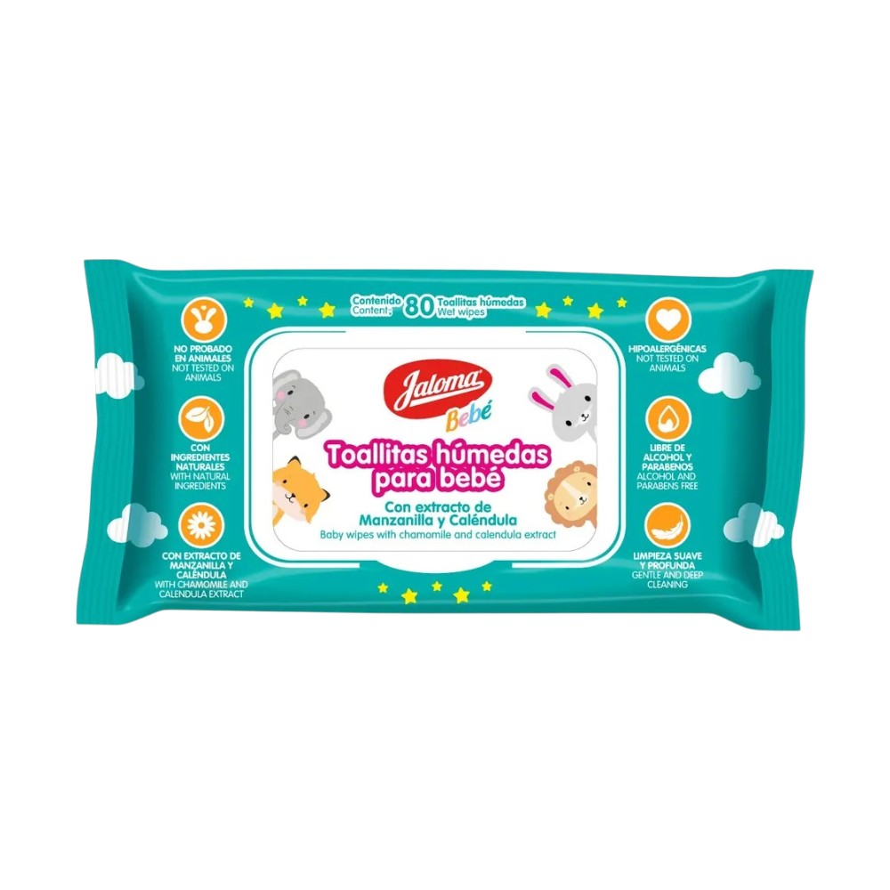 TOALLITAS HUMEDAS P/BEBE C/MANZANILLA Y CALENDULA