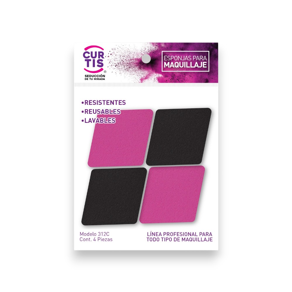 ESPONJAS COSMETICAS CURTIS 4 PIEZAS