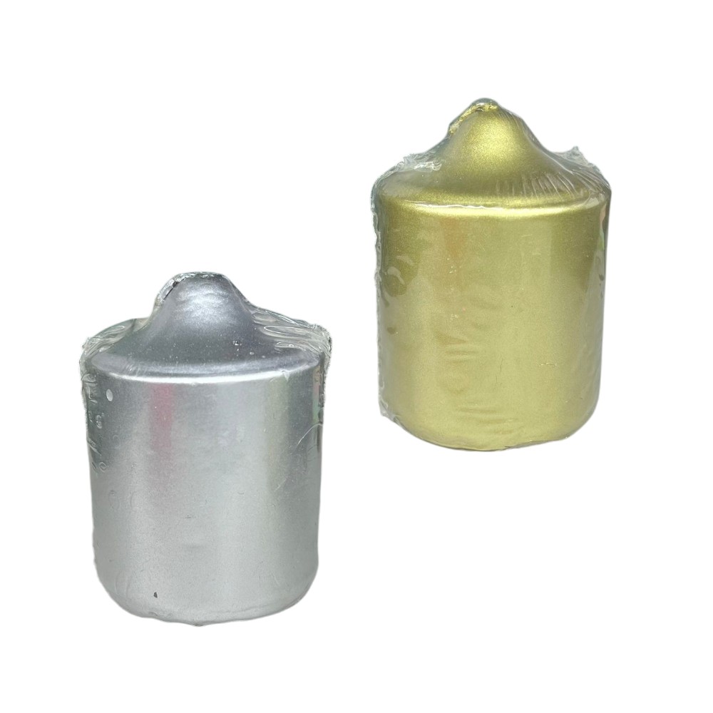 VELA MINI PILLAR ORO/PLATA
