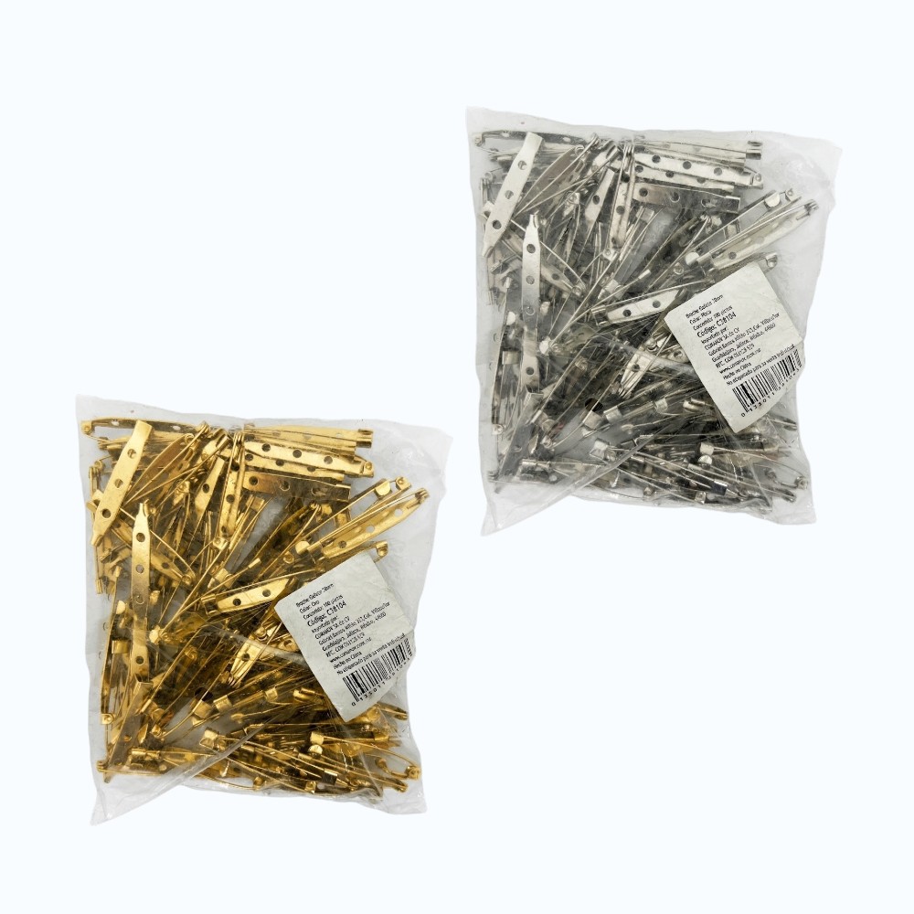 BROCHE METALICO P/GAFETTE 38MM C/100 PZS