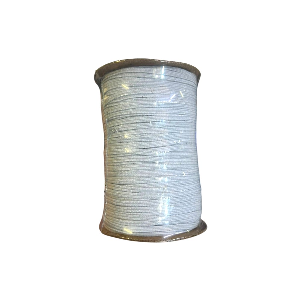 ELASTICO POLIESTER  #6 C/100MT BLANCO
