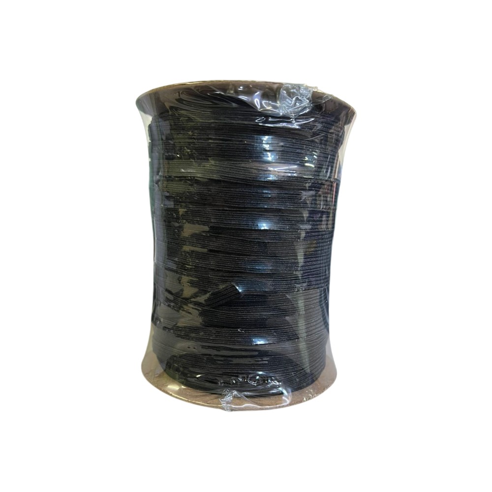 ELASTICO POLIESTER #10 C/100 MTS NEGRO