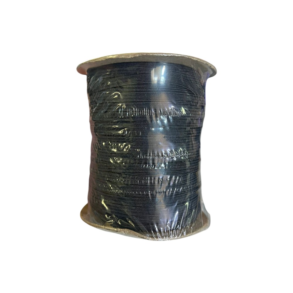 ELASTICO POLIESTER #8 C/100MT NEGRO