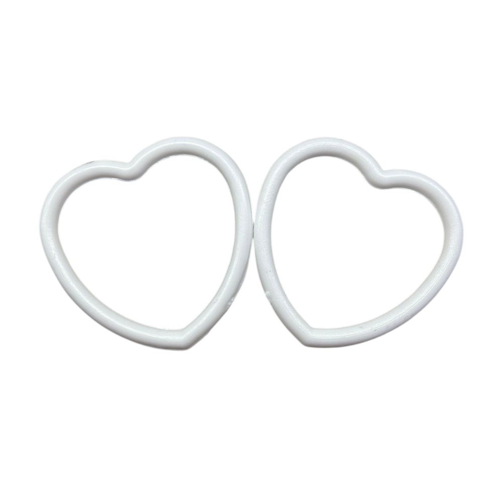 ARGOLLA PLASTICA CORAZON BLANCO