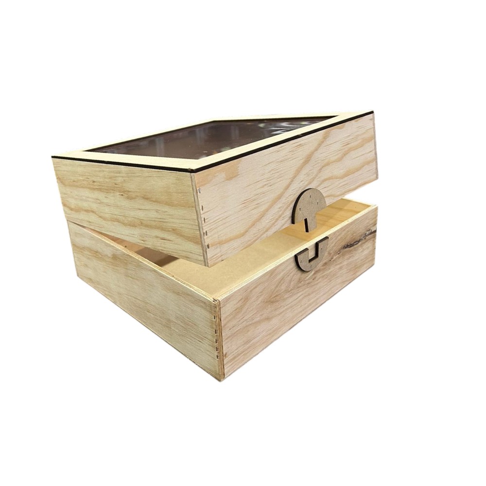 MADERA BAUL CUADRADO C/ MICA #3